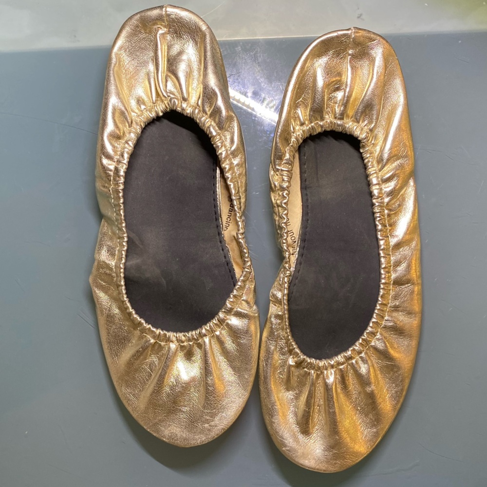 Gold Rescue Ballet Flats Size 7